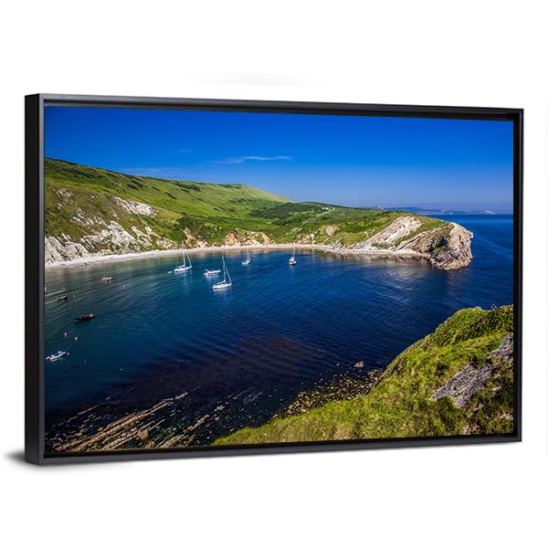 British Seaside Canvas Wall Art-3 Horizontal-Gallery Wrap-25" x 16"-Tiaracle