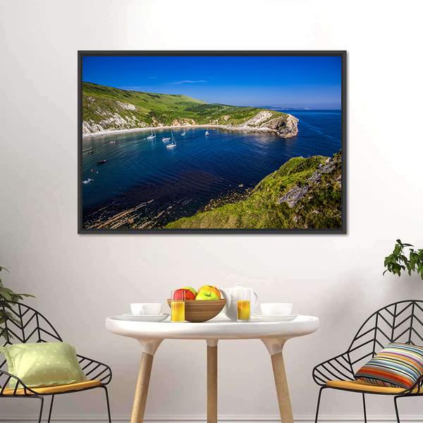 British Seaside Canvas Wall Art-3 Horizontal-Gallery Wrap-25" x 16"-Tiaracle