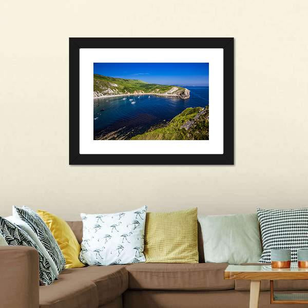 British Seaside Canvas Wall Art-3 Horizontal-Gallery Wrap-25" x 16"-Tiaracle