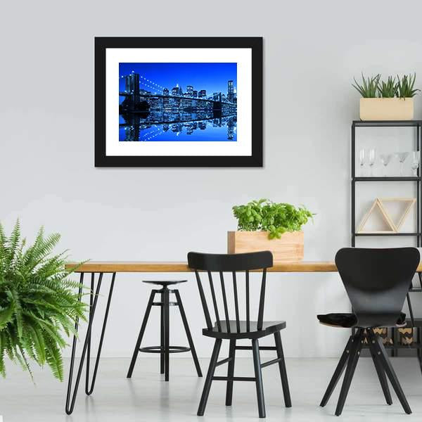 Brooklyn Bridge In NY Canvas Wall Art-3 Horizontal-Gallery Wrap-25" x 16"-Tiaracle