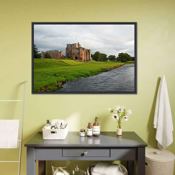 Brougham Castle Canvas Wall Art-5 Horizontal-Gallery Wrap-22" x 12"-Tiaracle