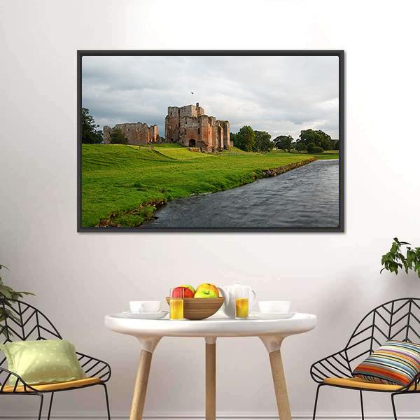 Brougham Castle Canvas Wall Art-5 Horizontal-Gallery Wrap-22" x 12"-Tiaracle
