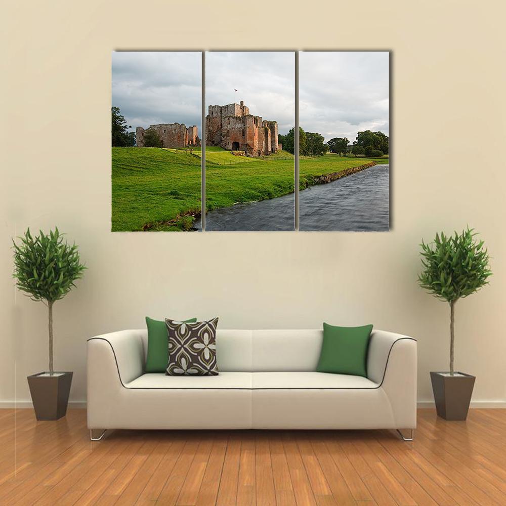 Brougham Castle Canvas Wall Art-4 Pop-Gallery Wrap-50" x 32"-Tiaracle
