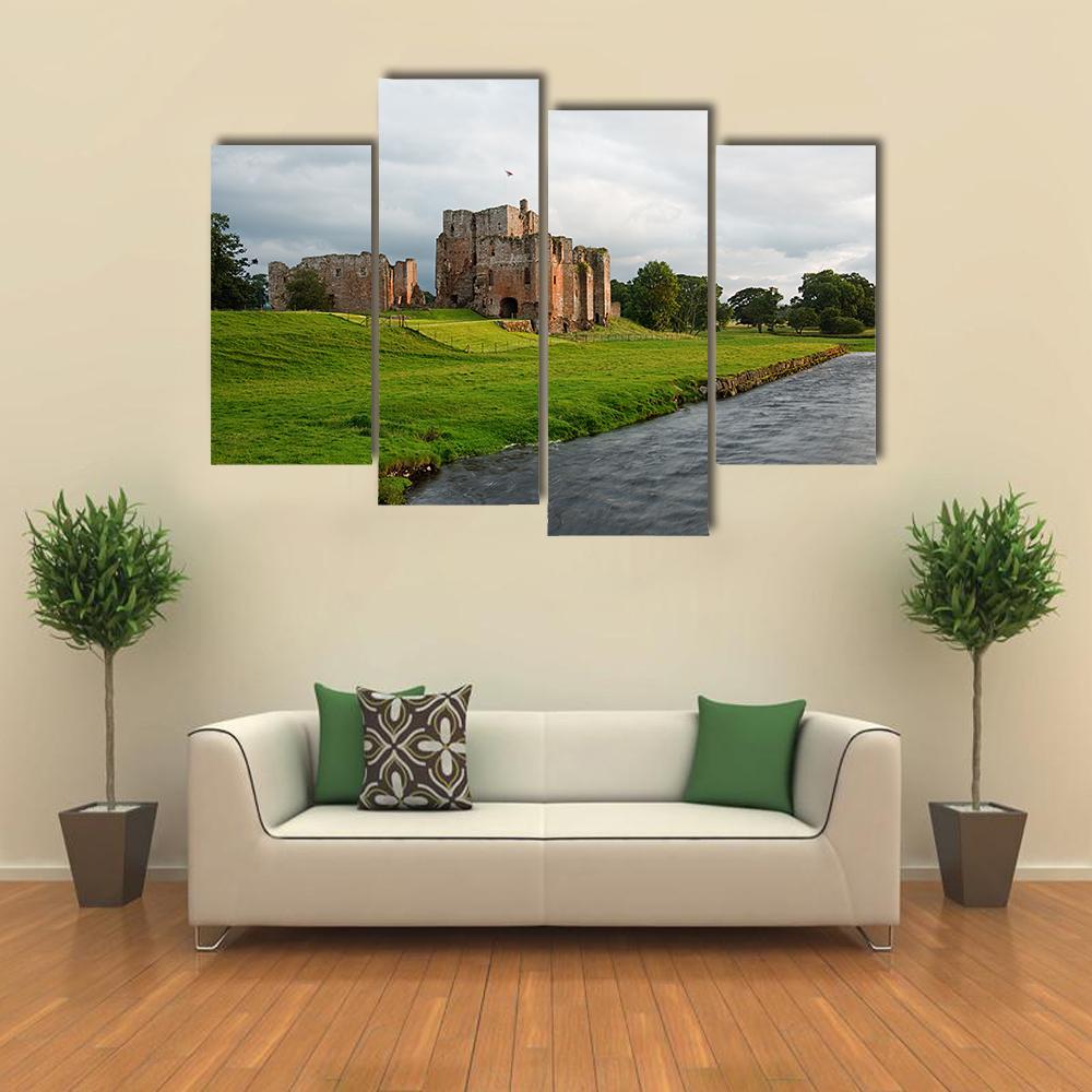 Brougham Castle Canvas Wall Art-4 Pop-Gallery Wrap-50" x 32"-Tiaracle