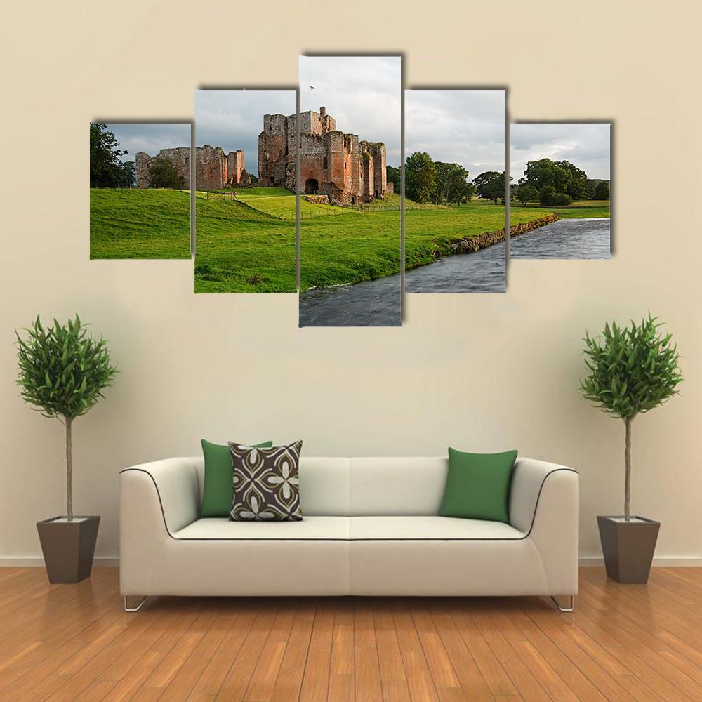 Brougham Castle Canvas Wall Art-5 Star-Gallery Wrap-62" x 32"-Tiaracle