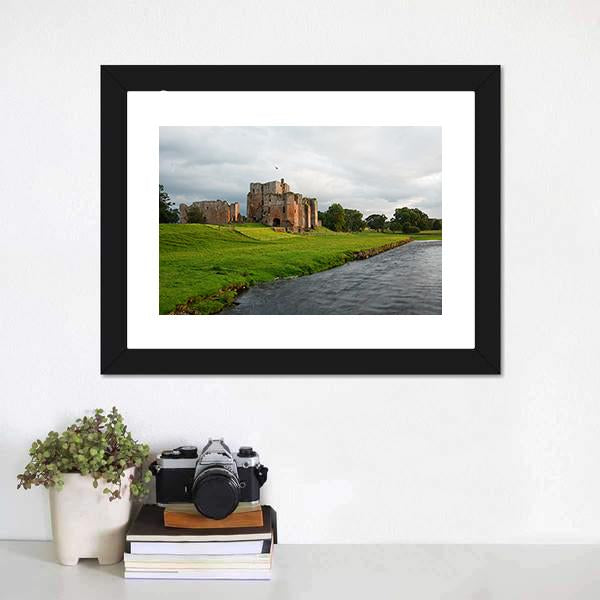 Brougham Castle Canvas Wall Art-1 Piece-Framed Print-20" x 16"-Tiaracle