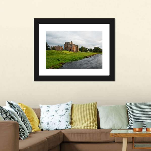 Brougham Castle Canvas Wall Art-3 Horizontal-Gallery Wrap-25" x 16"-Tiaracle