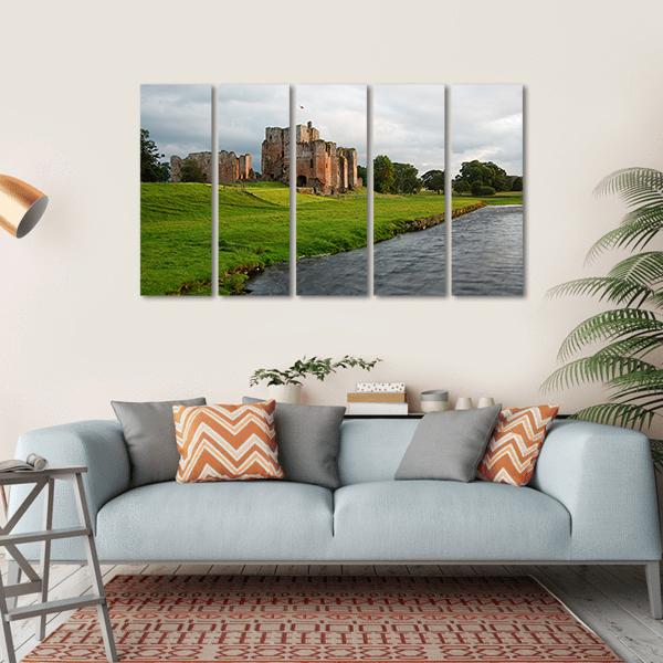 Brougham Castle Canvas Wall Art-5 Horizontal-Gallery Wrap-22" x 12"-Tiaracle