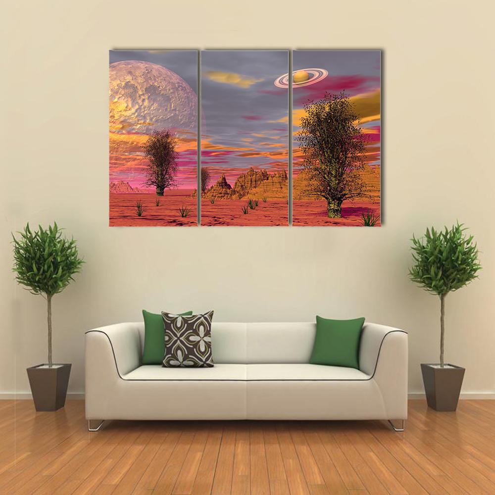 Brown Landscape In The Desert Canvas Wall Art-1 Piece-Gallery Wrap-24" x 16"-Tiaracle