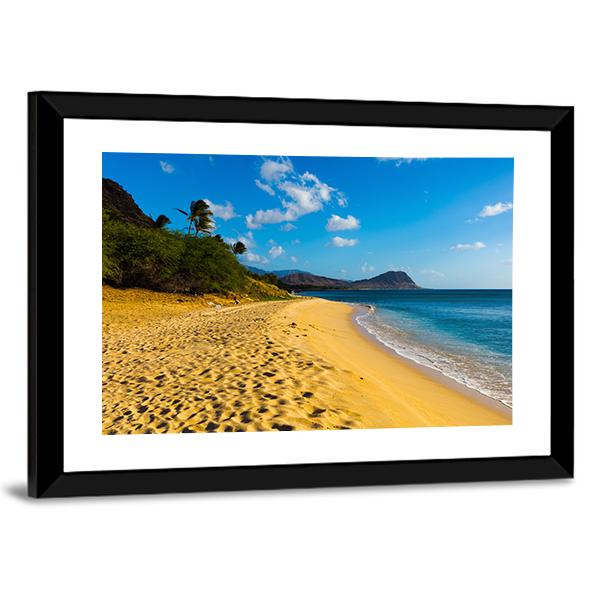 Brown Sand & Ocean Canvas Wall Art-3 Horizontal-Gallery Wrap-25" x 16"-Tiaracle