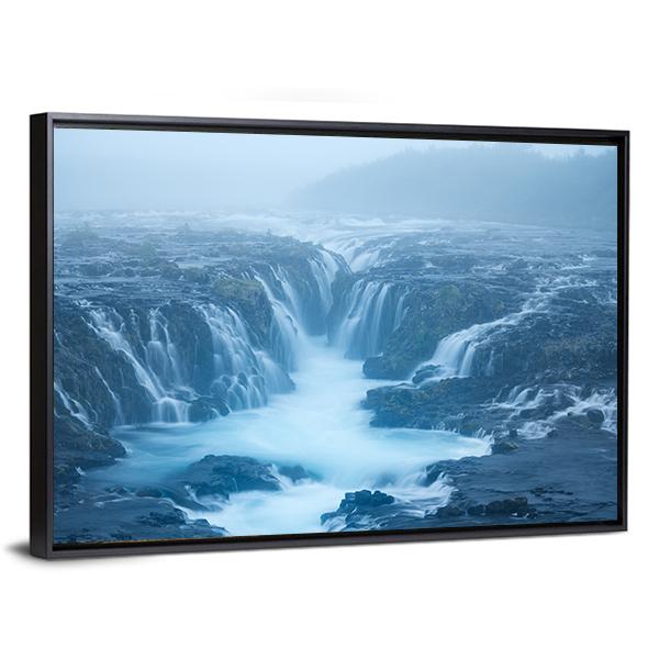 Bruarfoss Waterfall Canvas Wall Art-3 Horizontal-Gallery Wrap-25" x 16"-Tiaracle