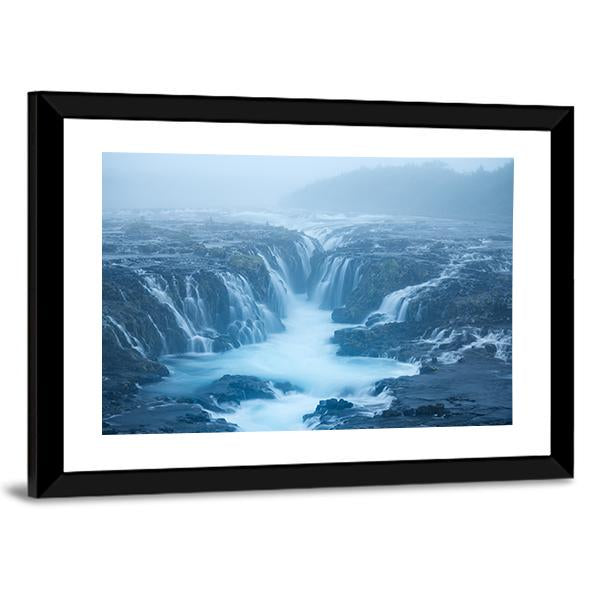Bruarfoss Waterfall Canvas Wall Art-3 Horizontal-Gallery Wrap-25" x 16"-Tiaracle