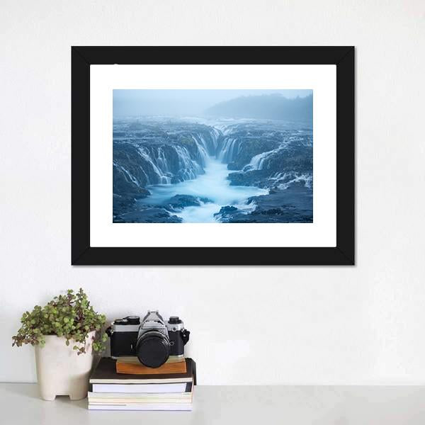 Bruarfoss Waterfall Canvas Wall Art-3 Horizontal-Gallery Wrap-25" x 16"-Tiaracle