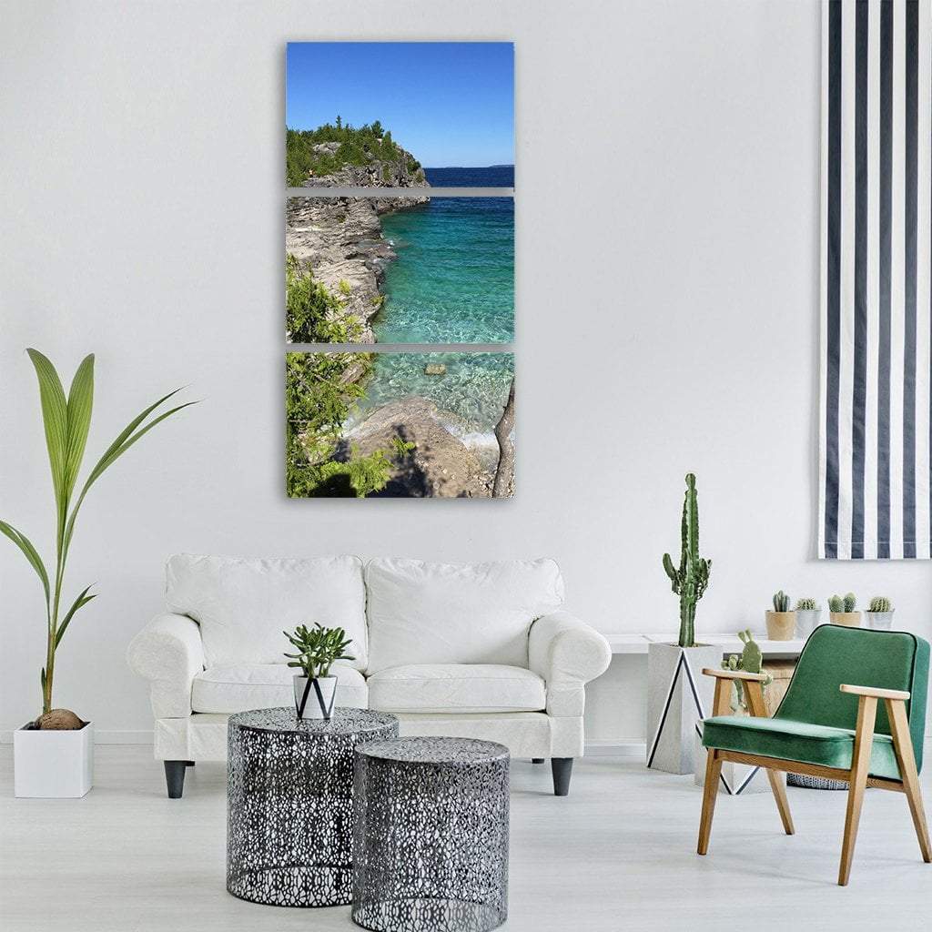 Bruce Peninsula Canada Vertical Canvas Wall Art-3 Vertical-Gallery Wrap-12" x 25"-Tiaracle