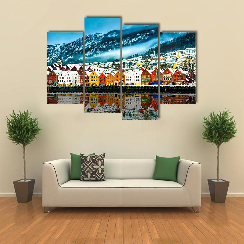 Bruges In Norway Canvas Wall Art-4 Pop-Gallery Wrap-50" x 32"-Tiaracle