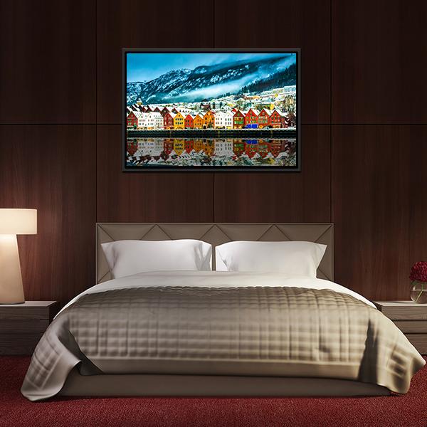 Bruges In Norway Canvas Wall Art-3 Horizontal-Gallery Wrap-25" x 16"-Tiaracle