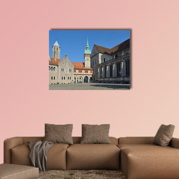 Brunswick Cathedral Canvas Wall Art-1 Piece-Gallery Wrap-48" x 32"-Tiaracle