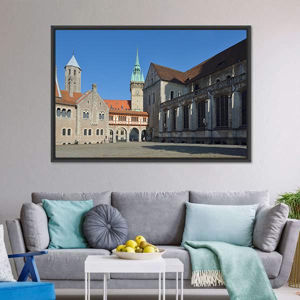 Brunswick Cathedral Canvas Wall Art-1 Piece-Floating Frame-24" x 16"-Tiaracle