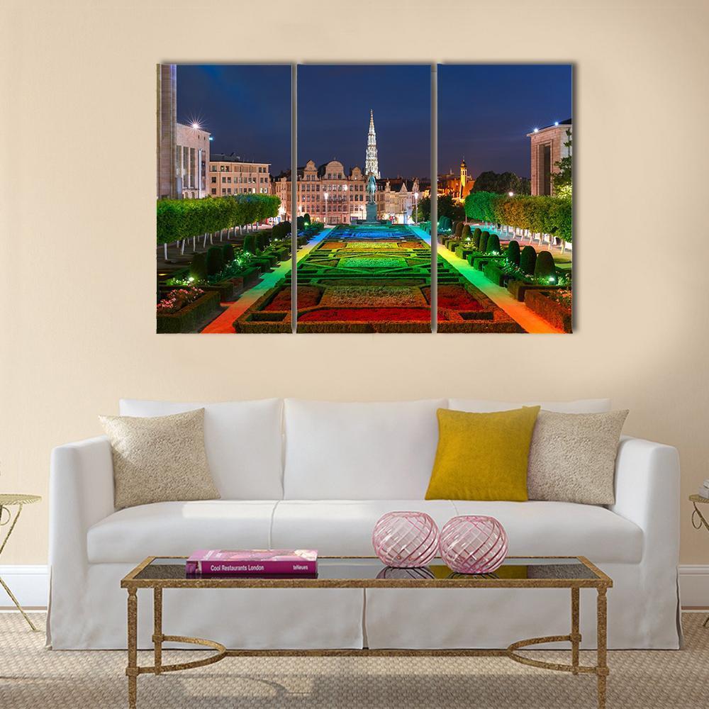 Brussels City Hall Canvas Wall Art-3 Horizontal-Gallery Wrap-37" x 24"-Tiaracle