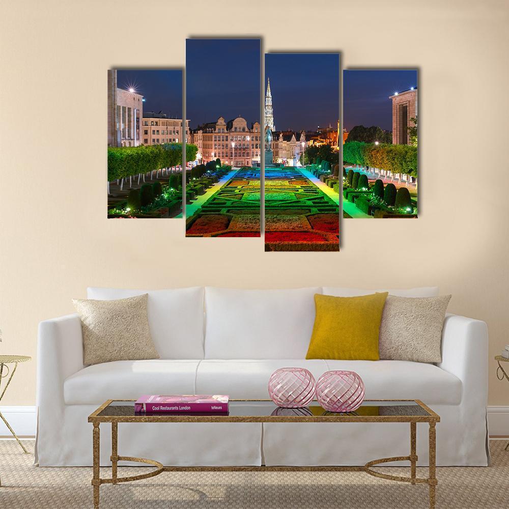 Brussels City Hall Canvas Wall Art-4 Pop-Gallery Wrap-50" x 32"-Tiaracle