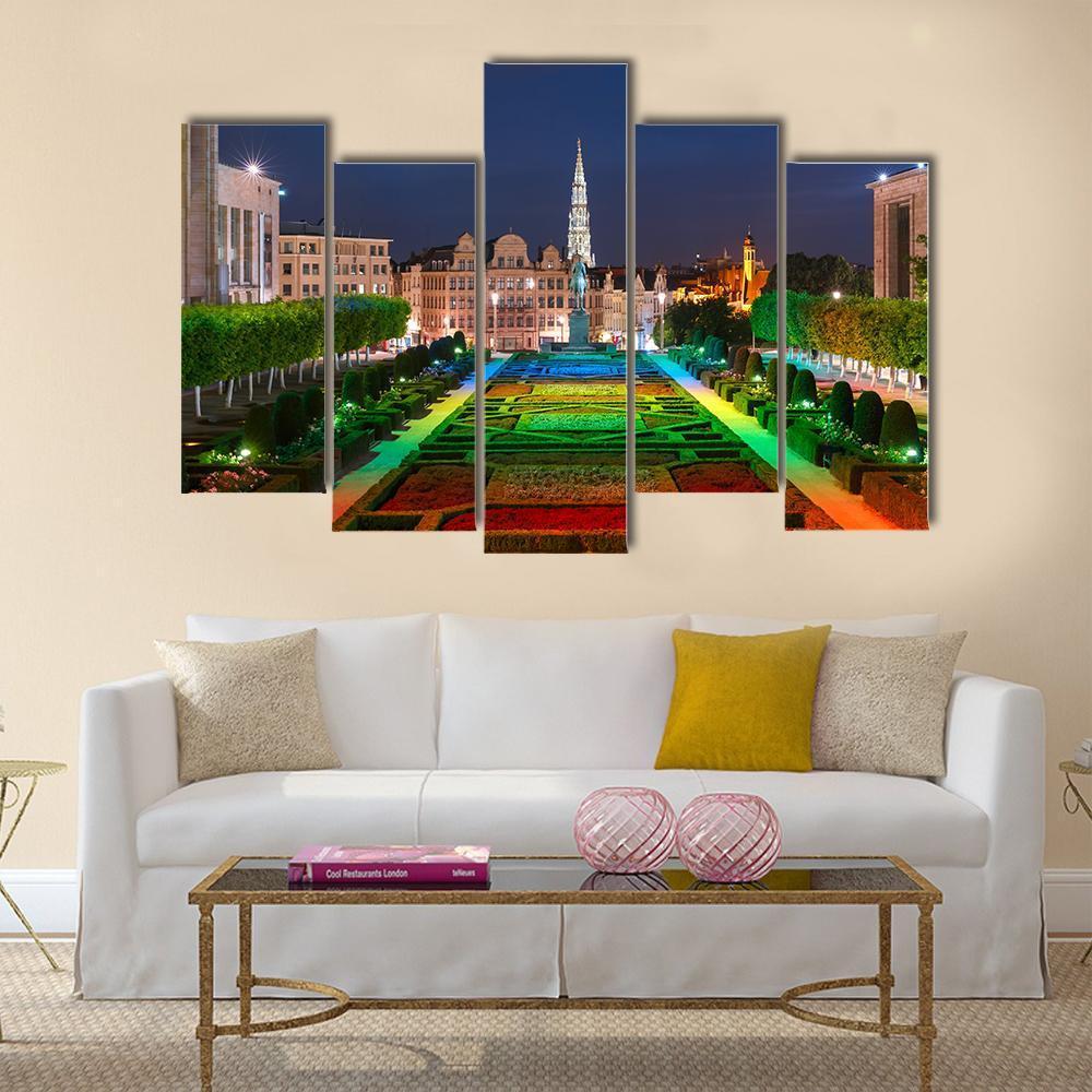 Brussels City Hall Canvas Wall Art-5 Pop-Gallery Wrap-47" x 32"-Tiaracle