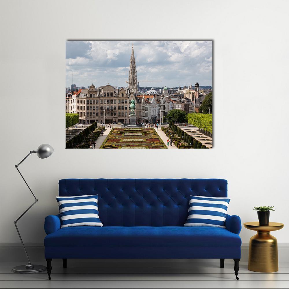 Brussels Cityscape Canvas Wall Art-1 Piece-Gallery Wrap-48" x 32"-Tiaracle
