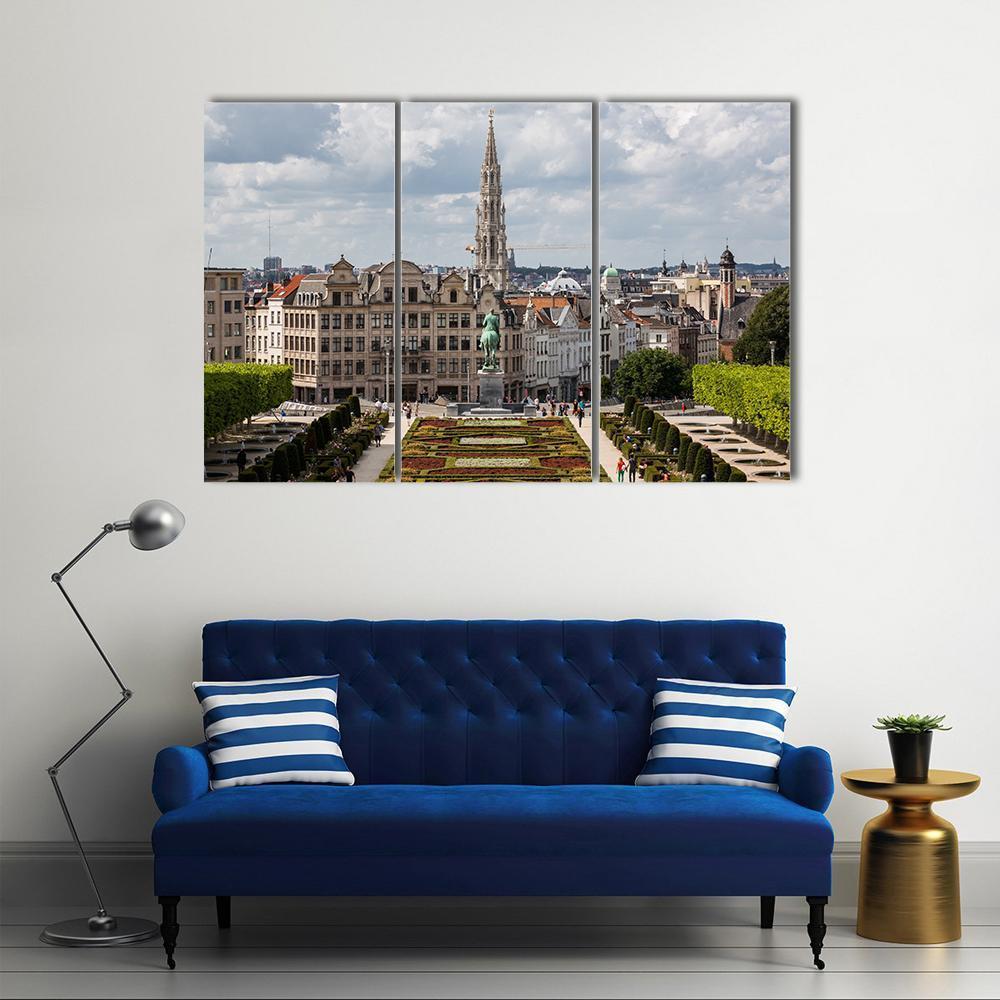 Brussels Cityscape Canvas Wall Art-3 Horizontal-Gallery Wrap-37" x 24"-Tiaracle