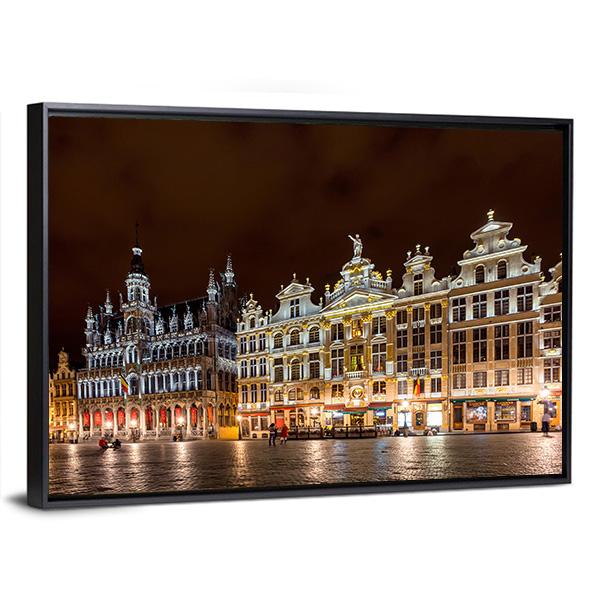 Brussels Grand Place Canvas Wall Art-3 Horizontal-Gallery Wrap-25" x 16"-Tiaracle