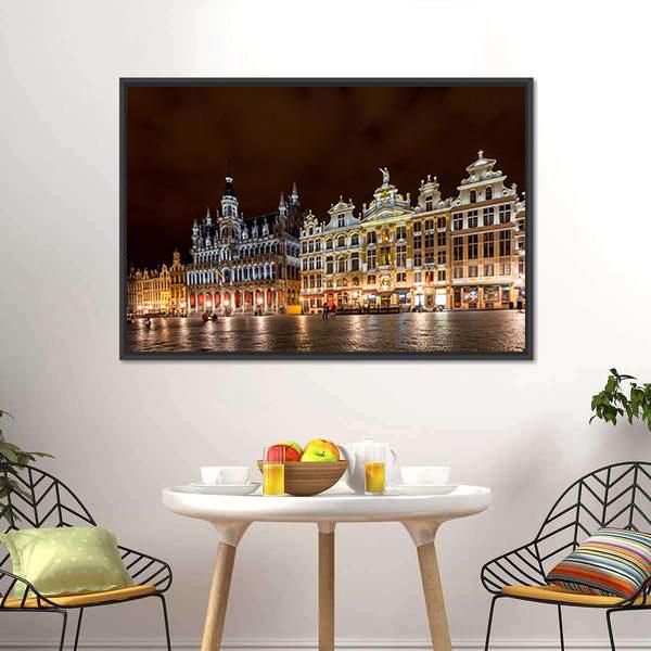 Brussels Grand Place Canvas Wall Art-3 Horizontal-Gallery Wrap-25" x 16"-Tiaracle