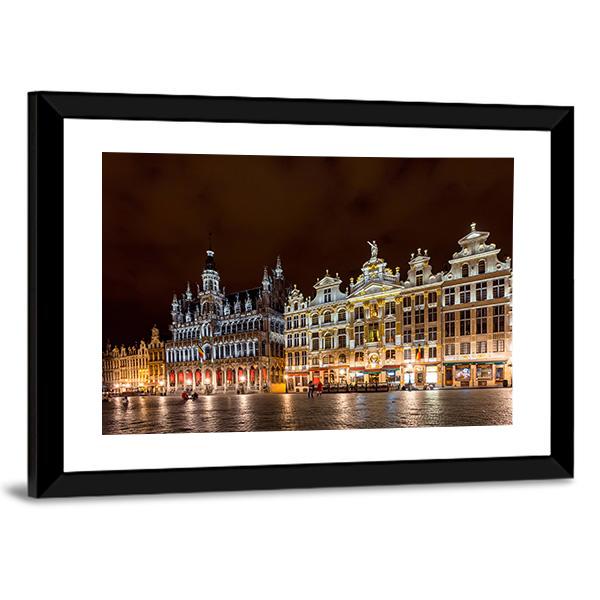 Brussels Grand Place Canvas Wall Art-3 Horizontal-Gallery Wrap-25" x 16"-Tiaracle