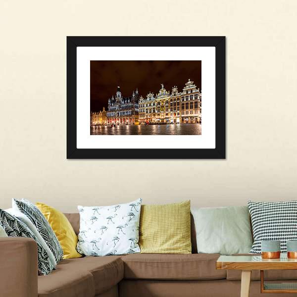 Brussels Grand Place Canvas Wall Art-3 Horizontal-Gallery Wrap-25" x 16"-Tiaracle