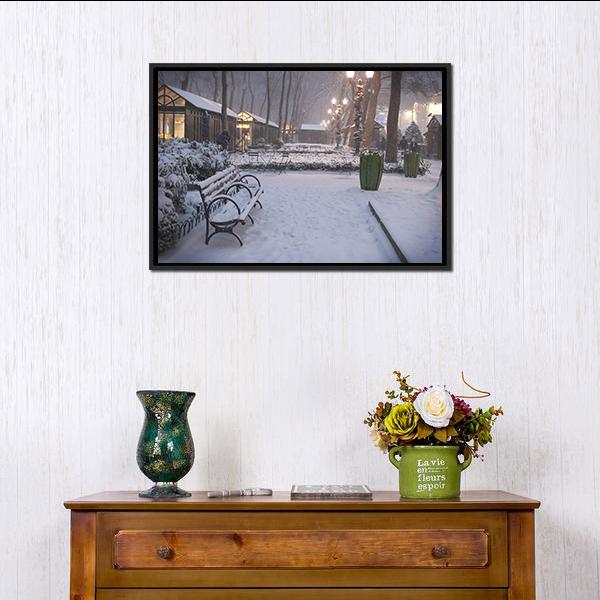 Bryant Park Canvas Wall Art-1 Piece-Floating Frame-24" x 16"-Tiaracle