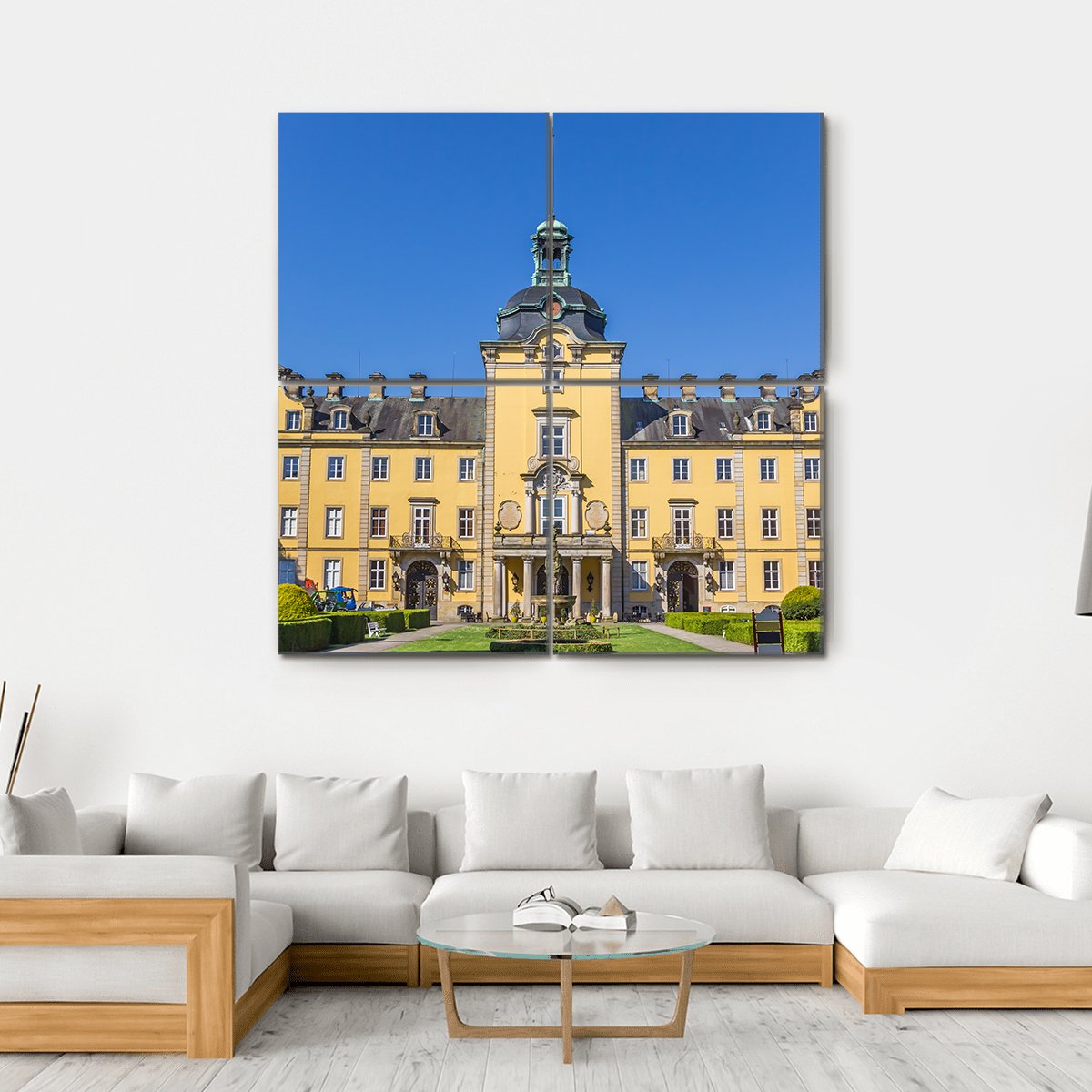 Buckeburg Palace Canvas Wall Art-4 Square-Gallery Wrap-17" x 17"-Tiaracle