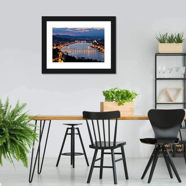 Budapest City Hungry Canvas Wall Art-5 Horizontal-Gallery Wrap-22" x 12"-Tiaracle