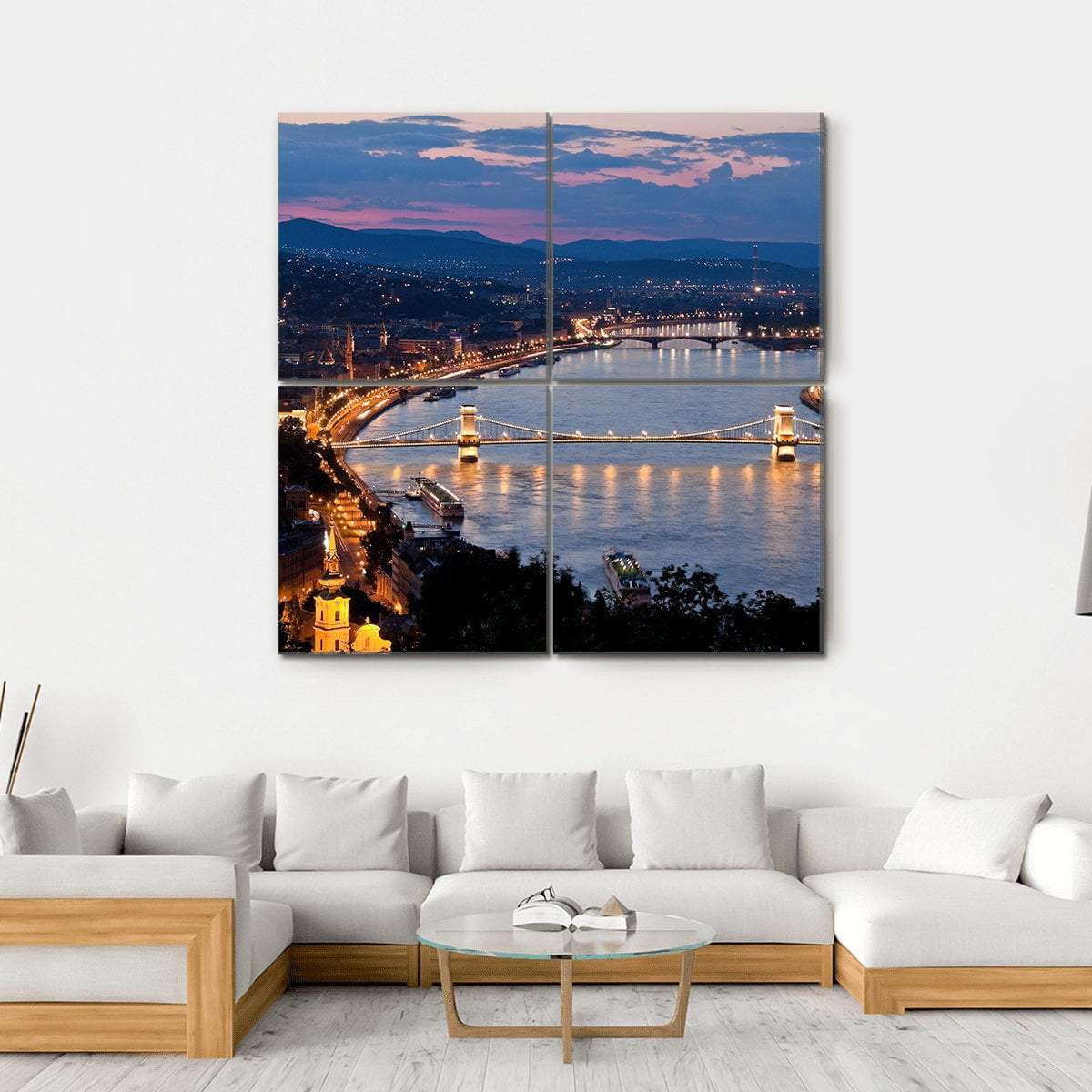 Budapest City Hungry Canvas Wall Art-4 Square-Gallery Wrap-17" x 17"-Tiaracle