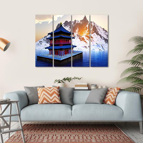 Buddhist Shrine In Bhutan Canvas Wall Art-4 Horizontal-Gallery Wrap-34" x 24"-Tiaracle