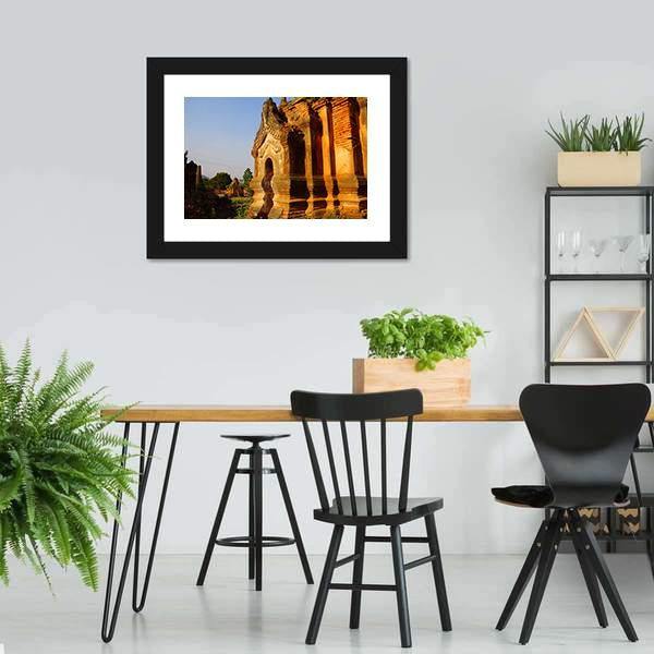 Buddhist Stupa Myanmar Canvas Wall Art-3 Horizontal-Gallery Wrap-25" x 16"-Tiaracle