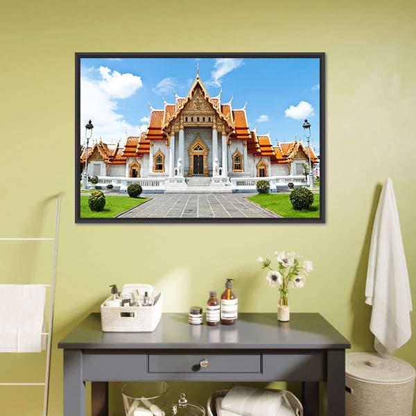 Buddhist Temple Thailand Canvas Wall Art-5 Horizontal-Gallery Wrap-22" x 12"-Tiaracle