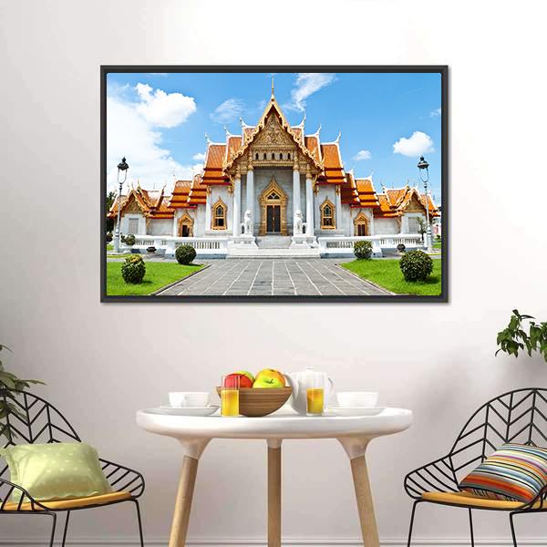 Buddhist Temple Thailand Canvas Wall Art-5 Horizontal-Gallery Wrap-22" x 12"-Tiaracle