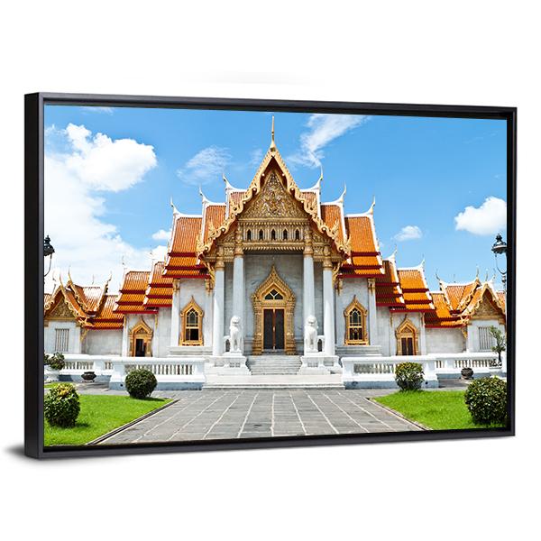 Buddhist Temple Thailand Canvas Wall Art-3 Horizontal-Gallery Wrap-25" x 16"-Tiaracle