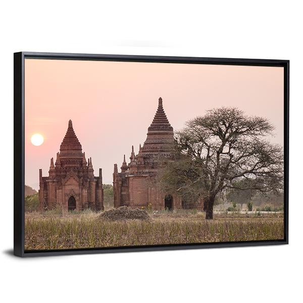 Buddhist Temples Myanmar Canvas Wall Art-3 Horizontal-Gallery Wrap-25" x 16"-Tiaracle