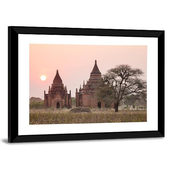 Buddhist Temples Myanmar Canvas Wall Art-3 Horizontal-Gallery Wrap-25" x 16"-Tiaracle