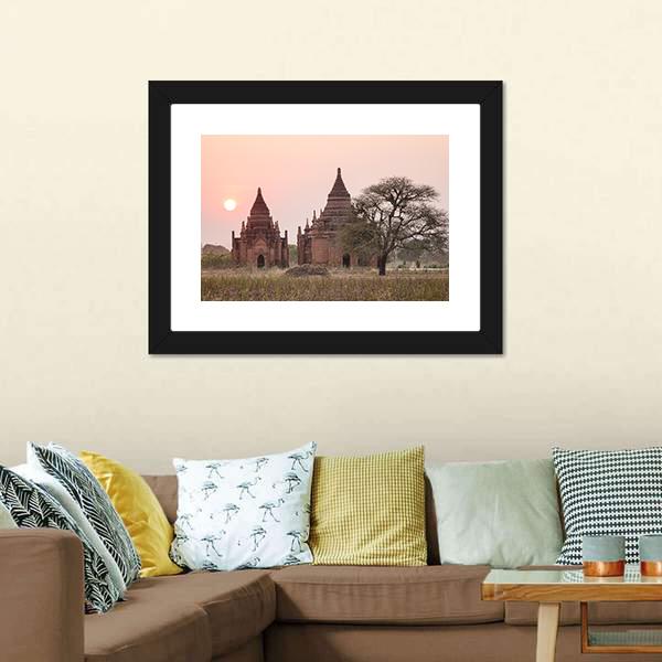 Buddhist Temples Myanmar Canvas Wall Art-3 Horizontal-Gallery Wrap-25" x 16"-Tiaracle