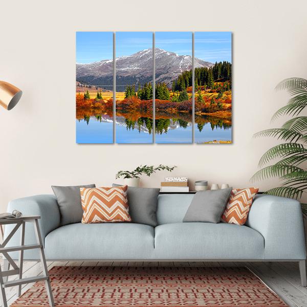 Buffehr Lake In Autumn Canvas Wall Art-4 Horizontal-Gallery Wrap-34" x 24"-Tiaracle