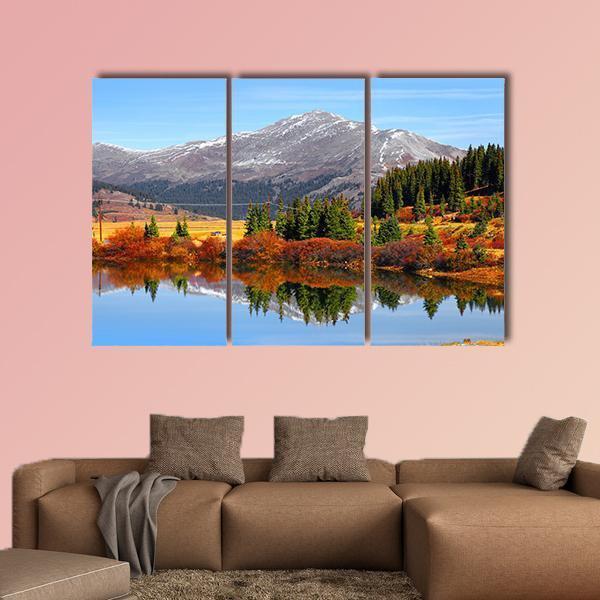 Buffehr Lake In Autumn Canvas Wall Art-3 Horizontal-Gallery Wrap-37" x 24"-Tiaracle