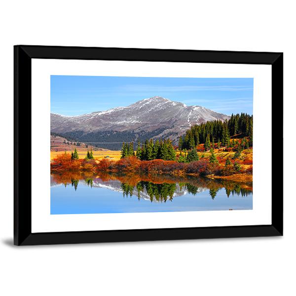 Buffehr Lake In Autumn Canvas Wall Art-3 Horizontal-Gallery Wrap-25" x 16"-Tiaracle