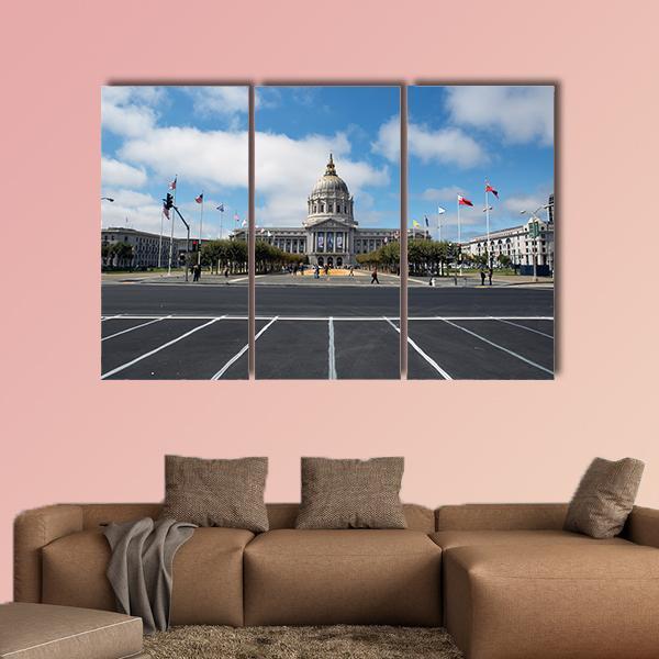 City Hall San Francisco Canvas Wall Art-3 Horizontal-Gallery Wrap-25" x 16"-Tiaracle
