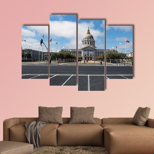 City Hall San Francisco Canvas Wall Art-4 Pop-Gallery Wrap-50" x 32"-Tiaracle