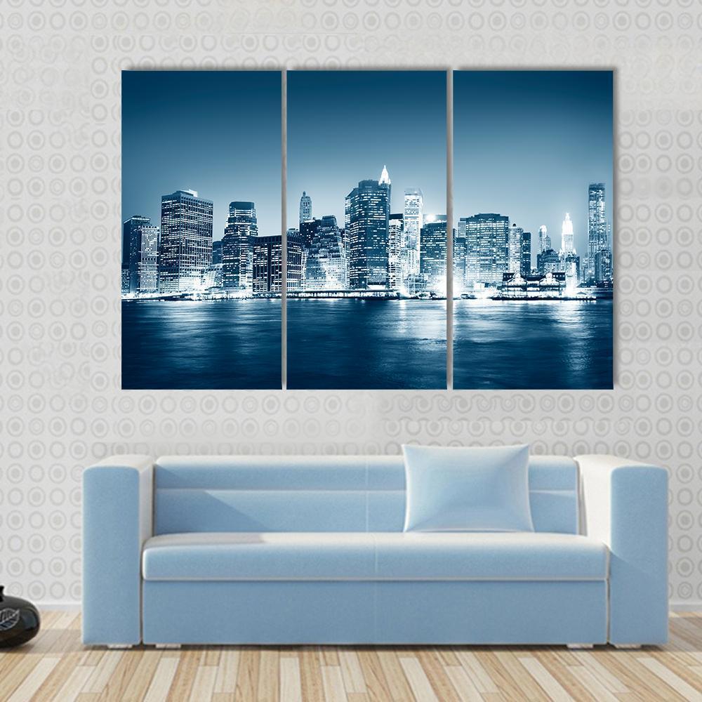 Building Skyscraper NY Canvas Wall Art-3 Horizontal-Gallery Wrap-37" x 24"-Tiaracle