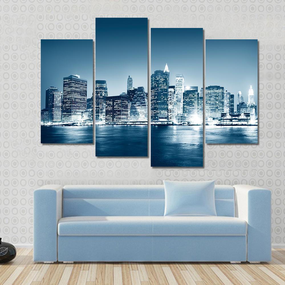Building Skyscraper NY Canvas Wall Art-4 Pop-Gallery Wrap-50" x 32"-Tiaracle